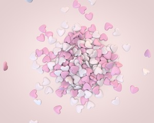 Fototapeta na wymiar 3d heart for Valentine's Day