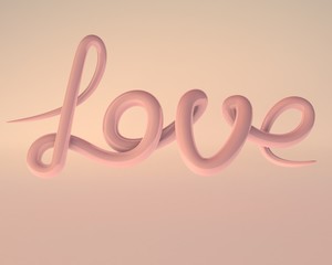 3d lettering for Valentine's Day