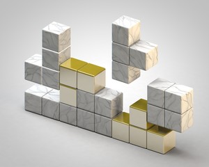 3d blocks like of tetris game