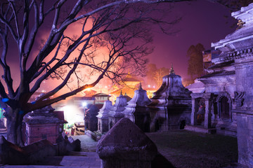 Beautiful color night light Pashupatinath Temple