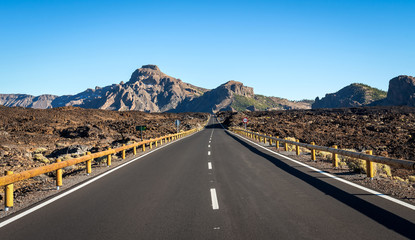 Road to El Teide mountain