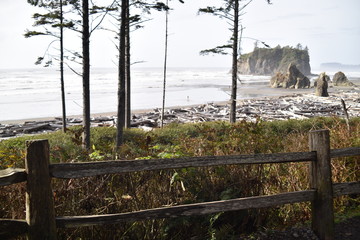 Olympic National Park, Washington state. U.S.A. October 17, 2017. Ruby Beach.