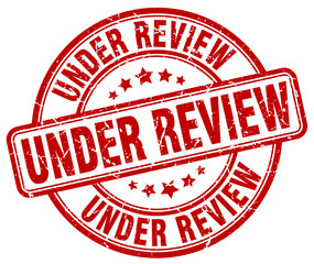 under review red grunge round vintage rubber stamp