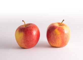 red apples isolated on white background