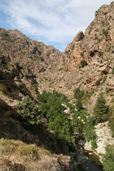 the rugged Scala de Santa Regina in the valley of the River Golo in remote central Corsica, France.