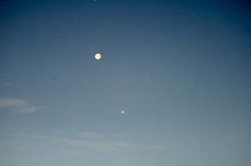 notte luna lunga esposizione pianeti spazio