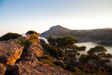 sunset in the mountains
