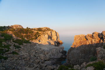 cliffs of moher at sunset in Rhodos