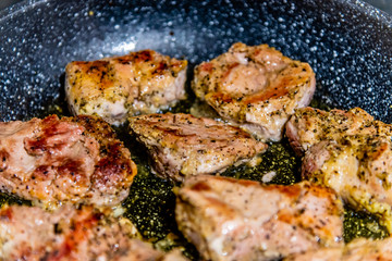 Pan-fried boneless pork 