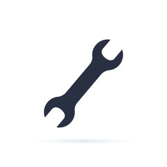 Repair icon. Wrench icon. Settings icon isolated. Vector solid icon isolated on white background. Settings symbol.