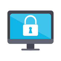 computer with padlock security