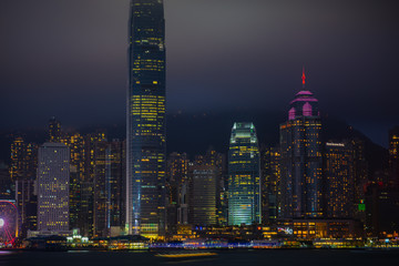 Hong Kong Island, night skyline
