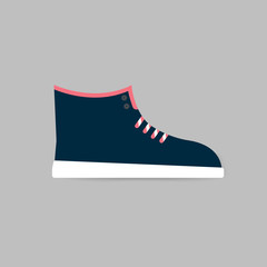 Shoes design.  Colored sneakers. Sport shoes. Running shoes. Vector illustration.