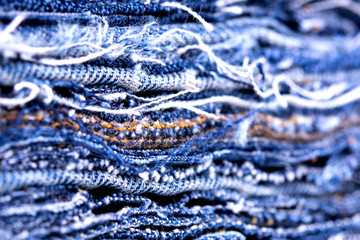 background of many layers of denim with toning