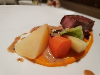 canard et ses légumes