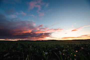 Sonnenaufgang auf der Alb Hochfläche