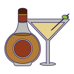 Bar alcohol drinks blue lines