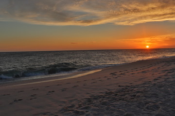 Fototapeta na wymiar Sunset in Saquarema Beach 