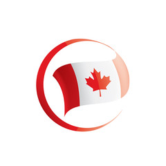 Canada flag, vector illustration on a white background