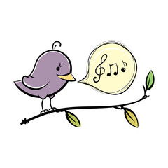 Cute cartoon birds in vector