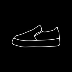 slip-on shoes vector illustration flat sketches template