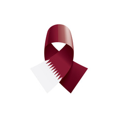 Qatar flag, vector illustration on a white background