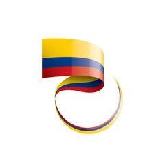 Colombia flag, vector illustration on a white background