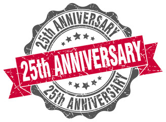 Obraz premium 25th anniversary stamp. sign. seal