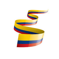 Colombia flag, vector illustration on a white background