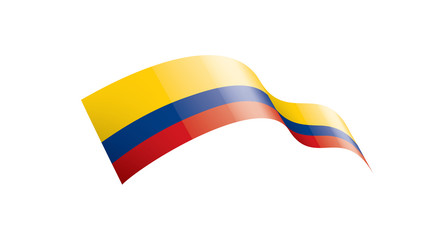 Colombia flag, vector illustration on a white background