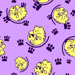 Seamless cats background