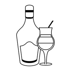 Bar alcohol drinks black and white