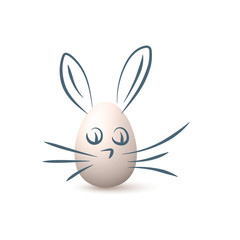 Bunne Drawn Above Egg