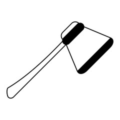 Axe tool symbol black and white