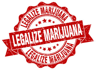 legalize marijuana stamp. sign. seal