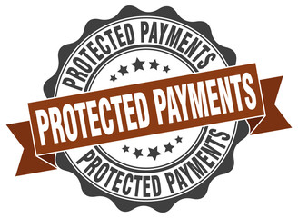 protected payments stamp. sign. seal