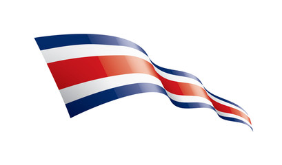Costa Rica flag, vector illustration on a white background