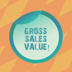 Text sign showing Gross Sales Value. Conceptual photo total transactions reported period without any deductions Bottle Packaging Blank Lid Carton Container Easy to Open Foil Seal Cover