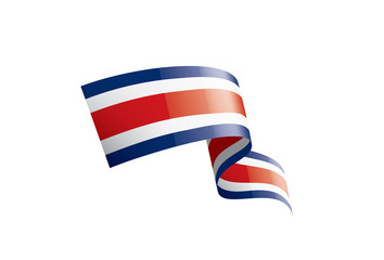 Costa Rica flag, vector illustration on a white background