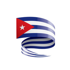Cuba flag, vector illustration on a white background