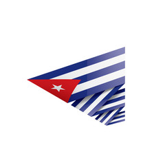 Cuba flag, vector illustration on a white background