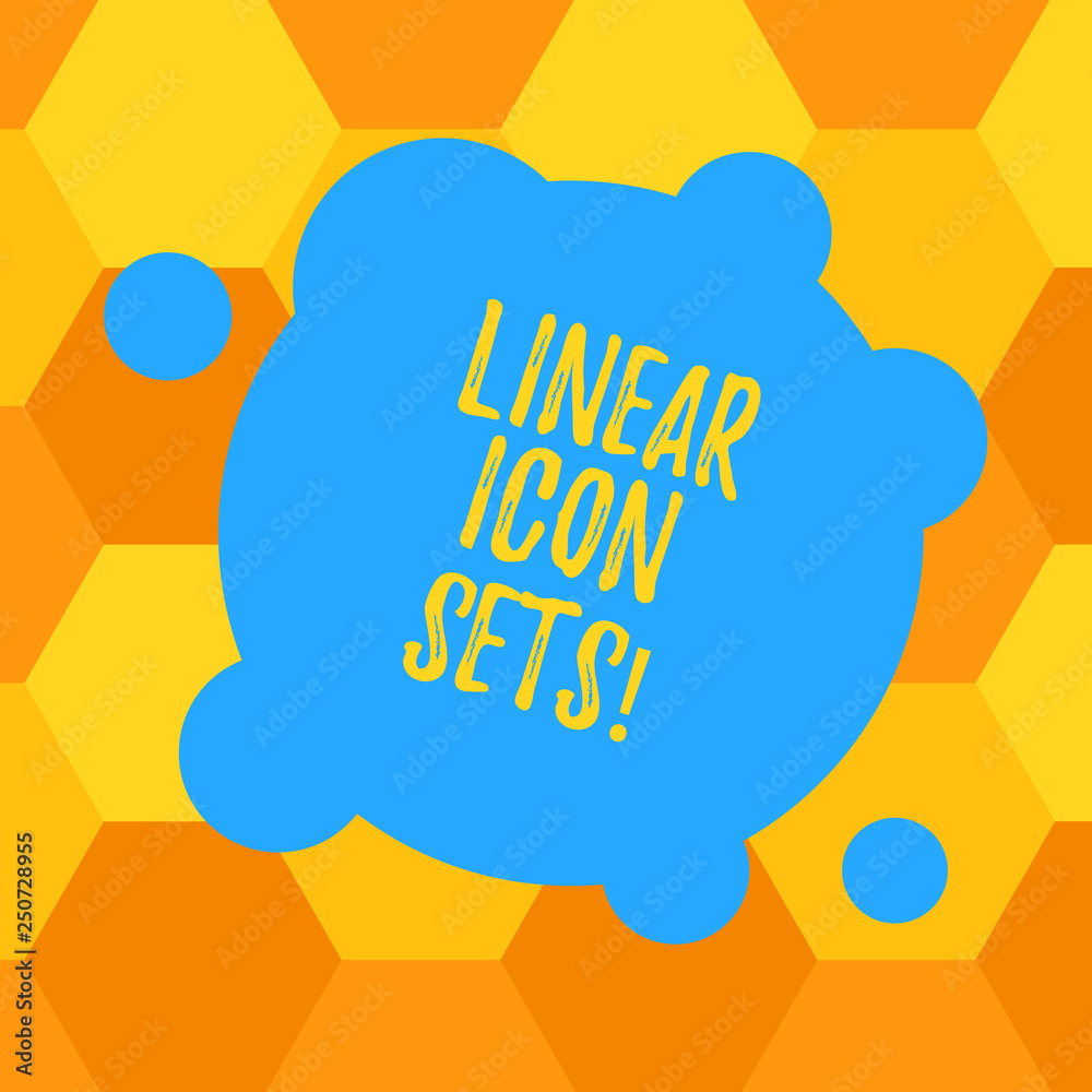 Fototapete handwriting text linear icon sets. concept meaning figures help us to go faster in way or open phone