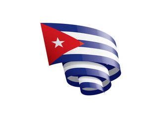 Obraz premium Cuba flag, vector illustration on a white background