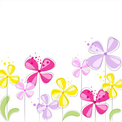 vector background with flowers