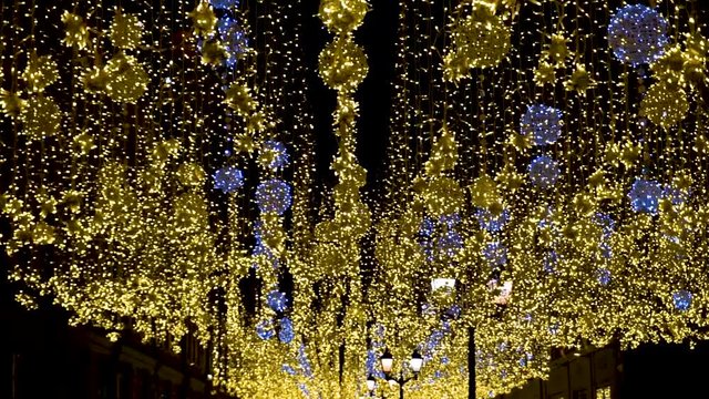 Christmas street lights. Street garlands