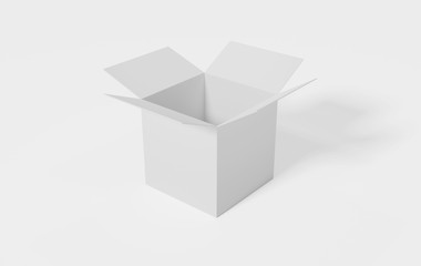 open box white background