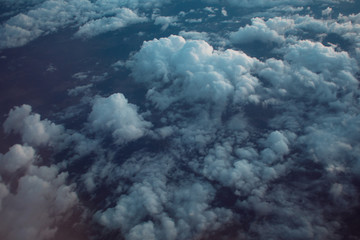 Fototapeta premium sky and clouds at the altitude of the jet