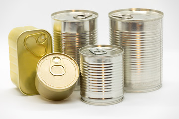 Metal container. Shallow depth of field.