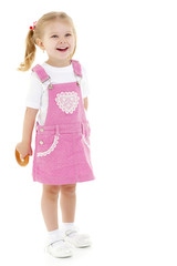 Beautiful little girl laughing.