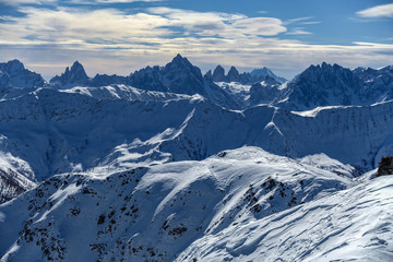 Blick auf Drei Zinnen, Dolomiten